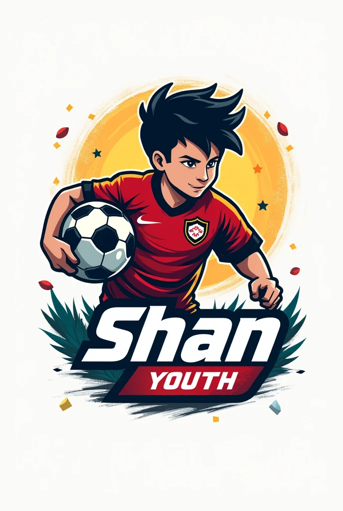 create a logo for“football jerseys design” with the name “Shan Youth”