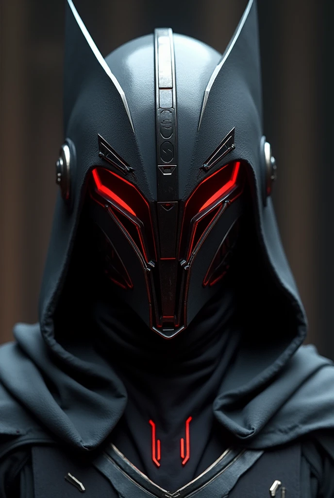 A helmet inspired by the Star Wars Inquisitors