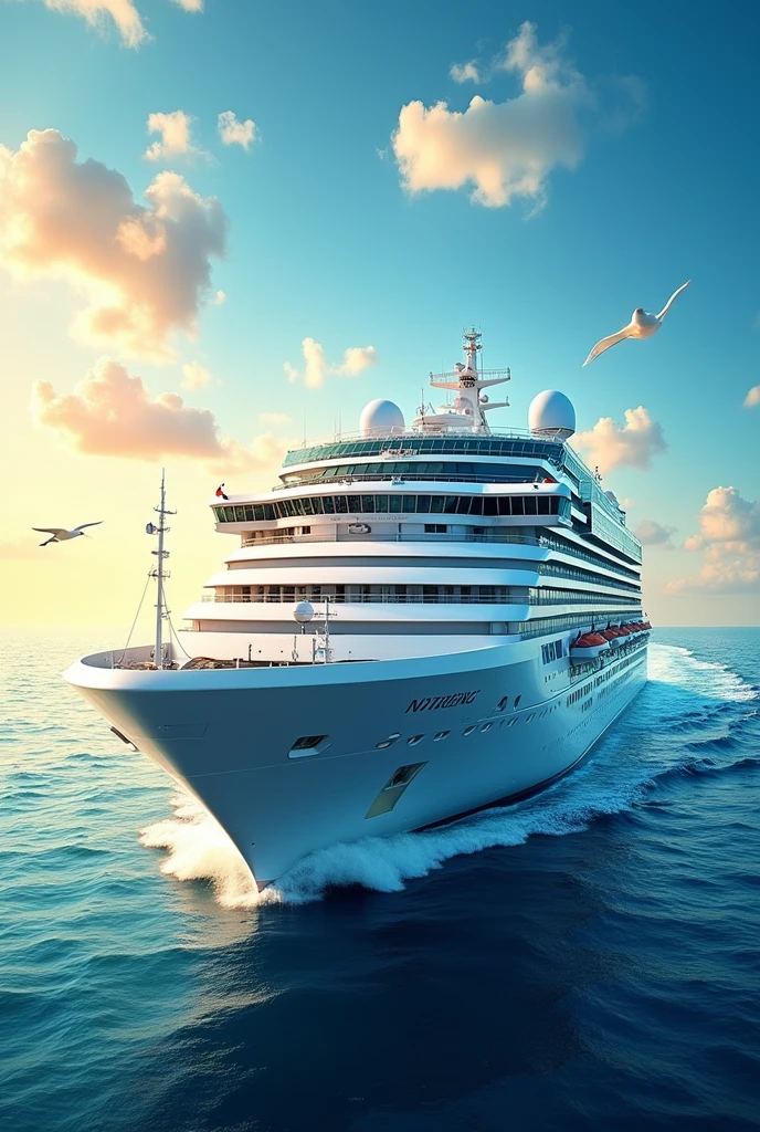 Cruise boat marketing poster design template
