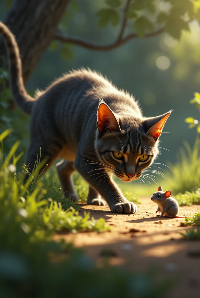 Cat on the mouse