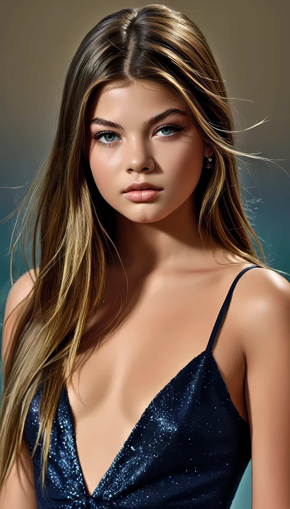 Raw Photograph, (Full body:1.4), photo of (ALEXANDRA DADDARIO:0.5)(THYLANE BLONDEAU:0.5),highly realistic, meticulous details,8k uhd , 1girl, 20 years, long hairs, (beautiful eyes), beautiful legs, highly detailed glossy eyes,sharply focused skin, seductive smile ,highly detailed lips, supermodel, dslr,sharp focus,