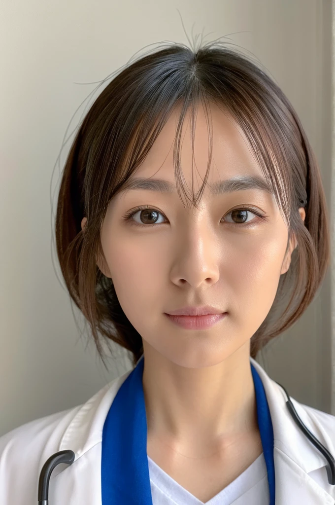 ((Highest quality)), ((masterpiece)), (detailed),Perfect Face,Japanese,Female doctor,White