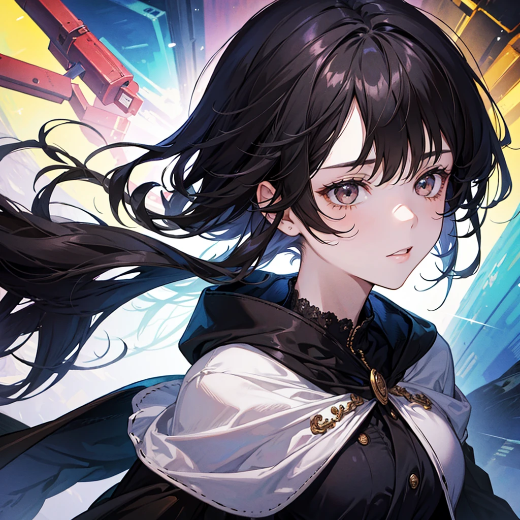 Girl from, black hair,Brown eyes, short, king