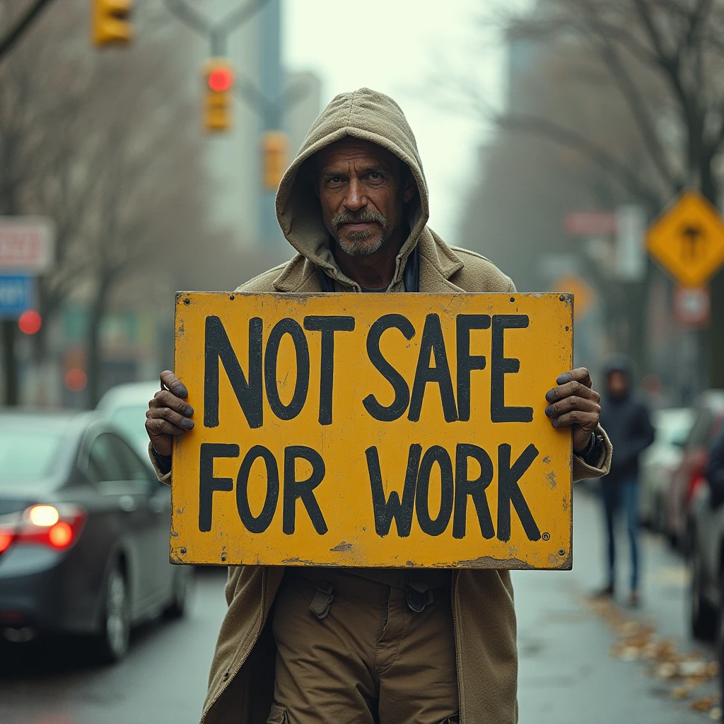 sandwitchman, signboard,"NotSafeForWork", "reason why you birth",