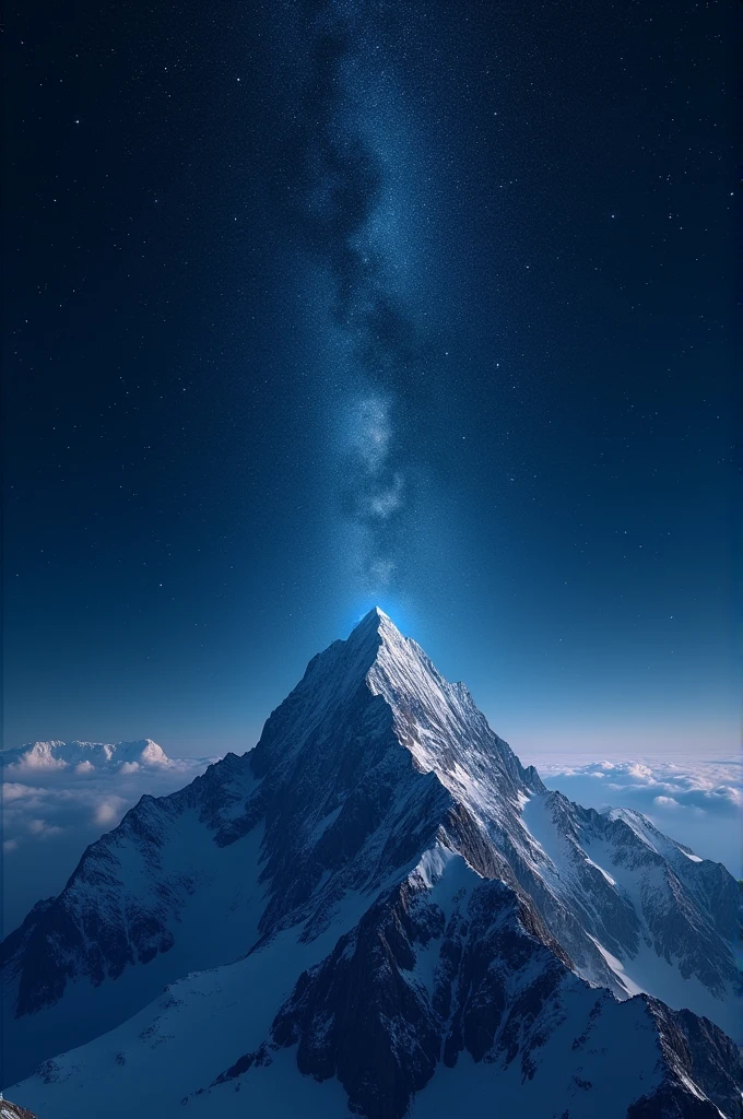 Top of the mountain there many of stars visible