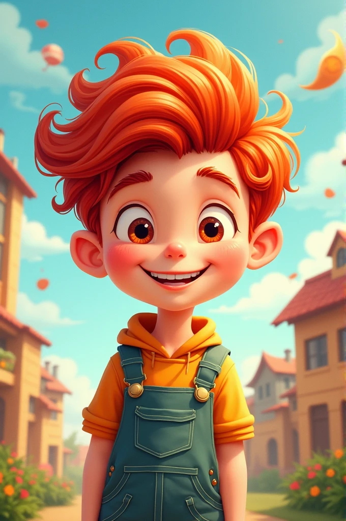 cartoon boy red hear