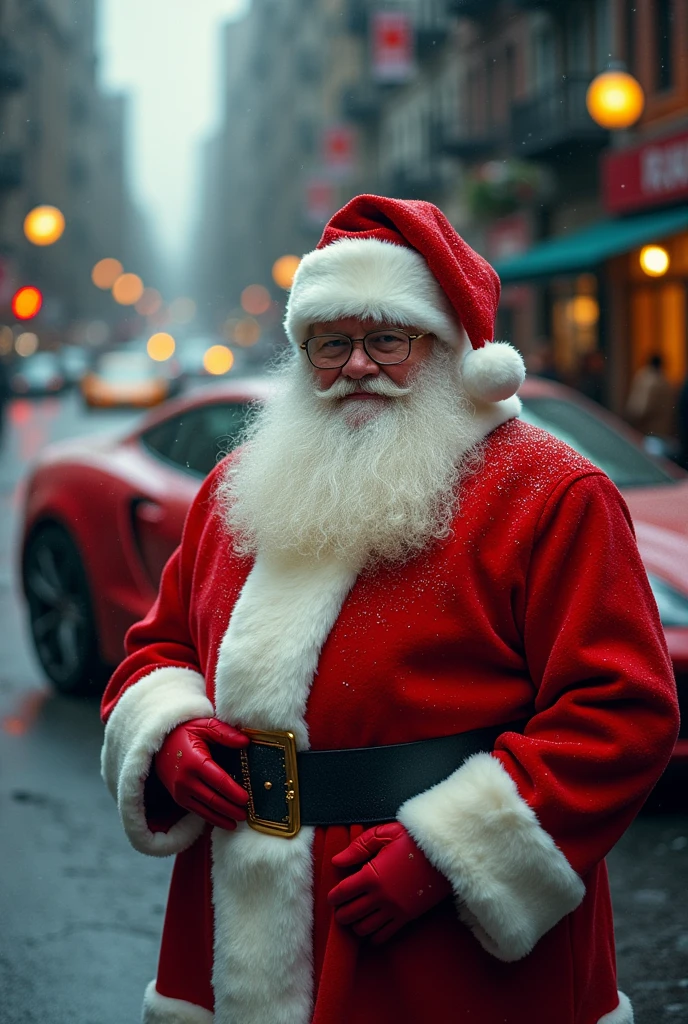 RICH SANTA CLAUS WITH LUXURY CARS