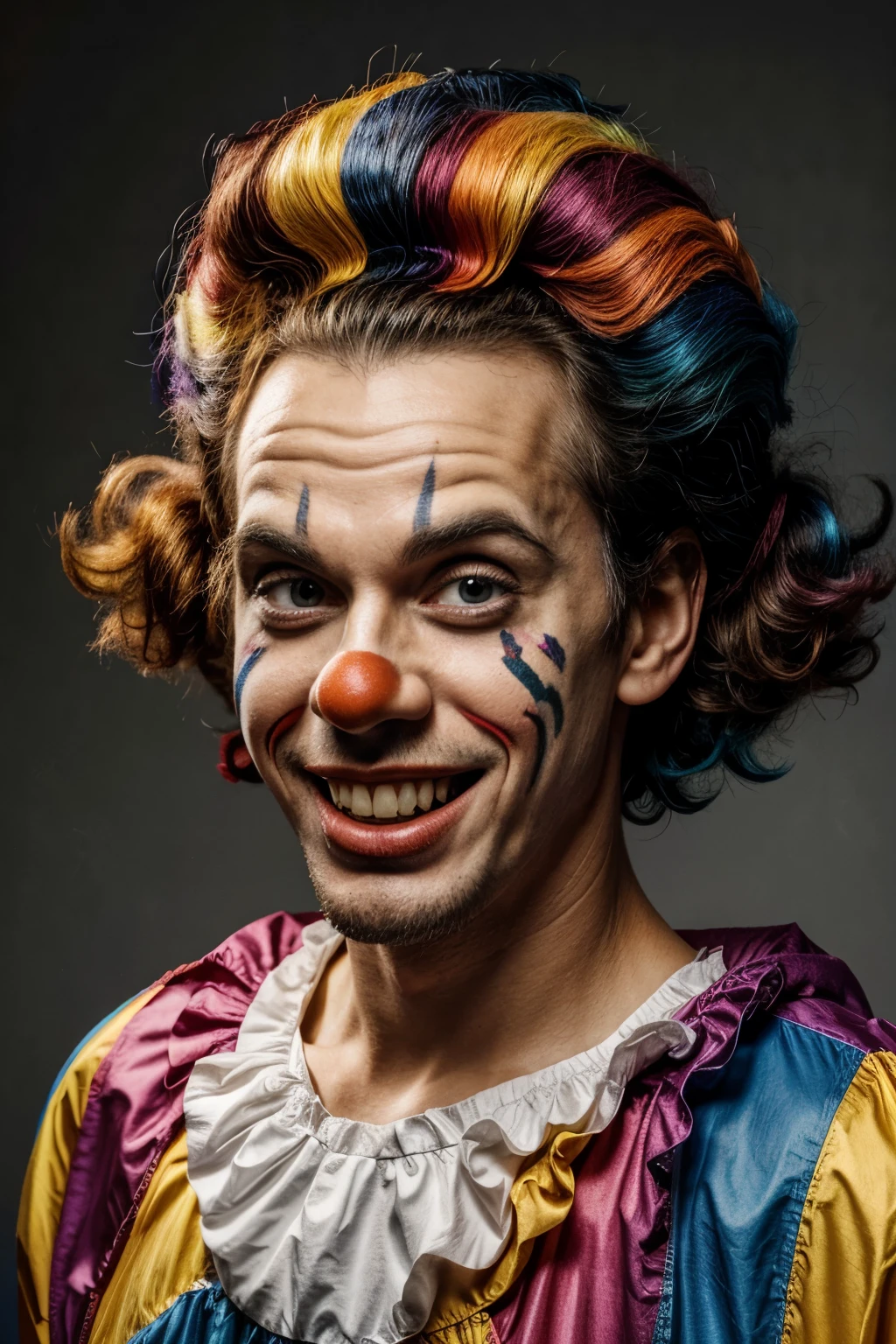 ridiculously hilarious tall goofy retarded clown hair style