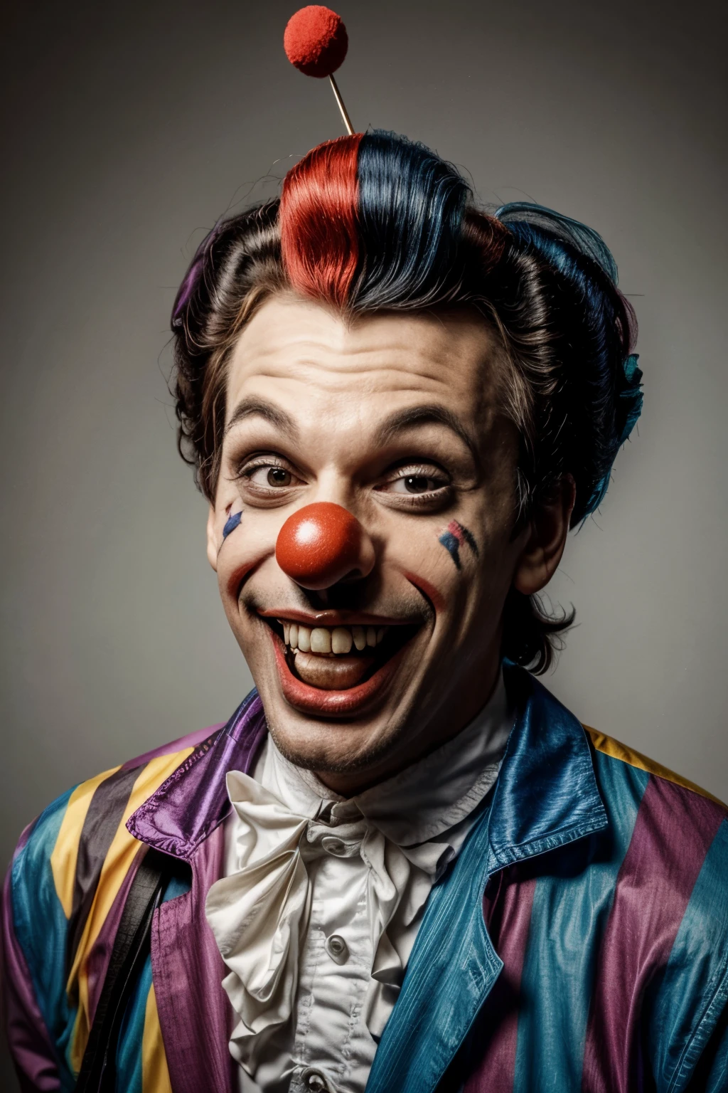 ridiculously hilarious tall goofy retarded clown hair style