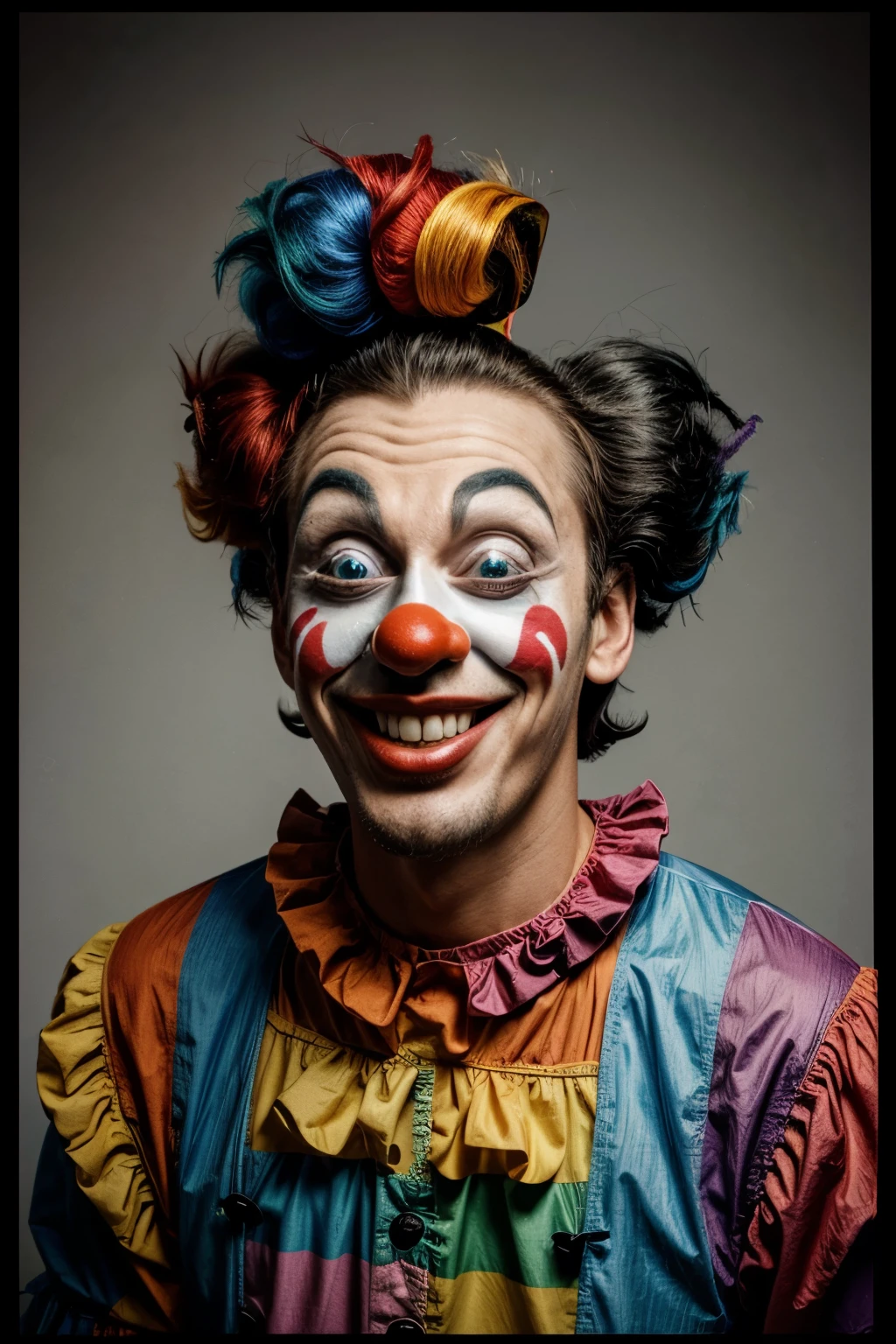 ridiculously hilarious tall goofy retarded clown hair style