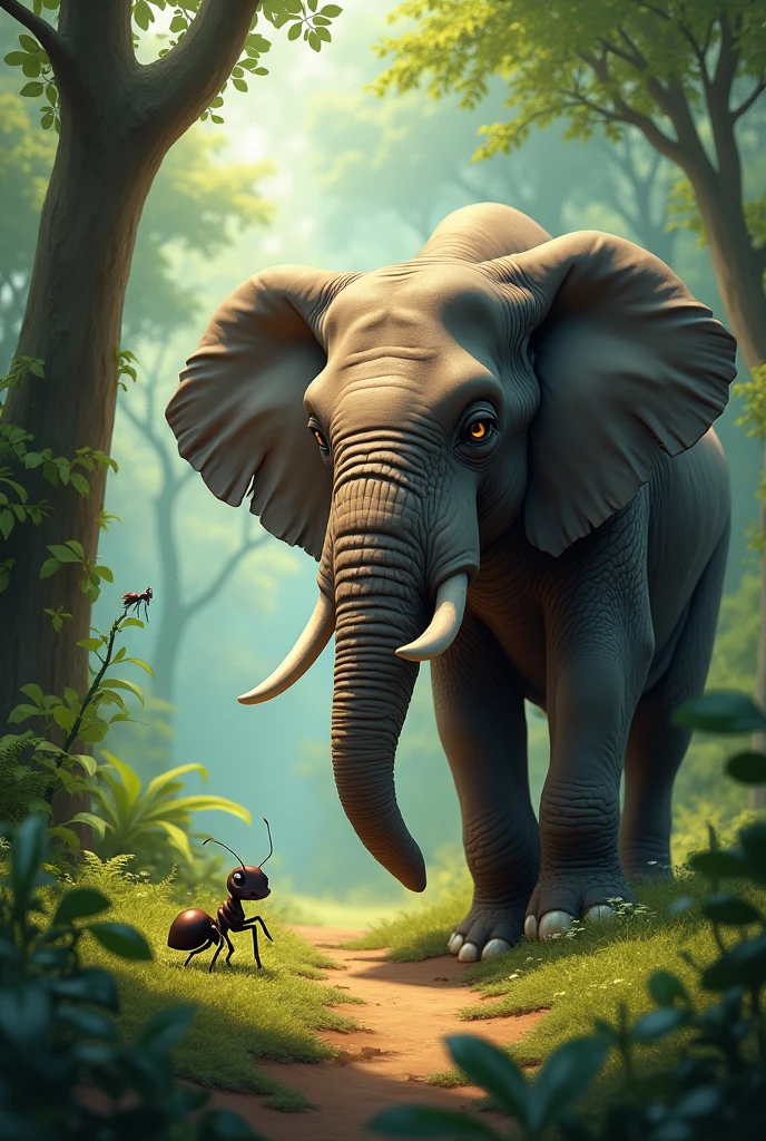 Ant and elephant 