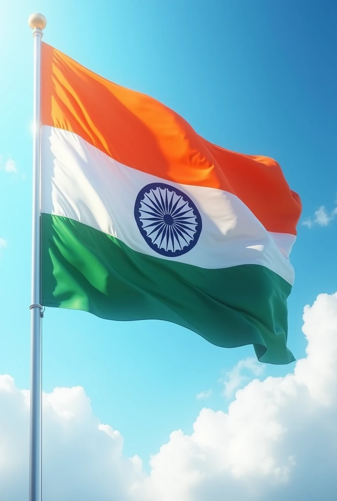 Make a photo of waving Indian flag 