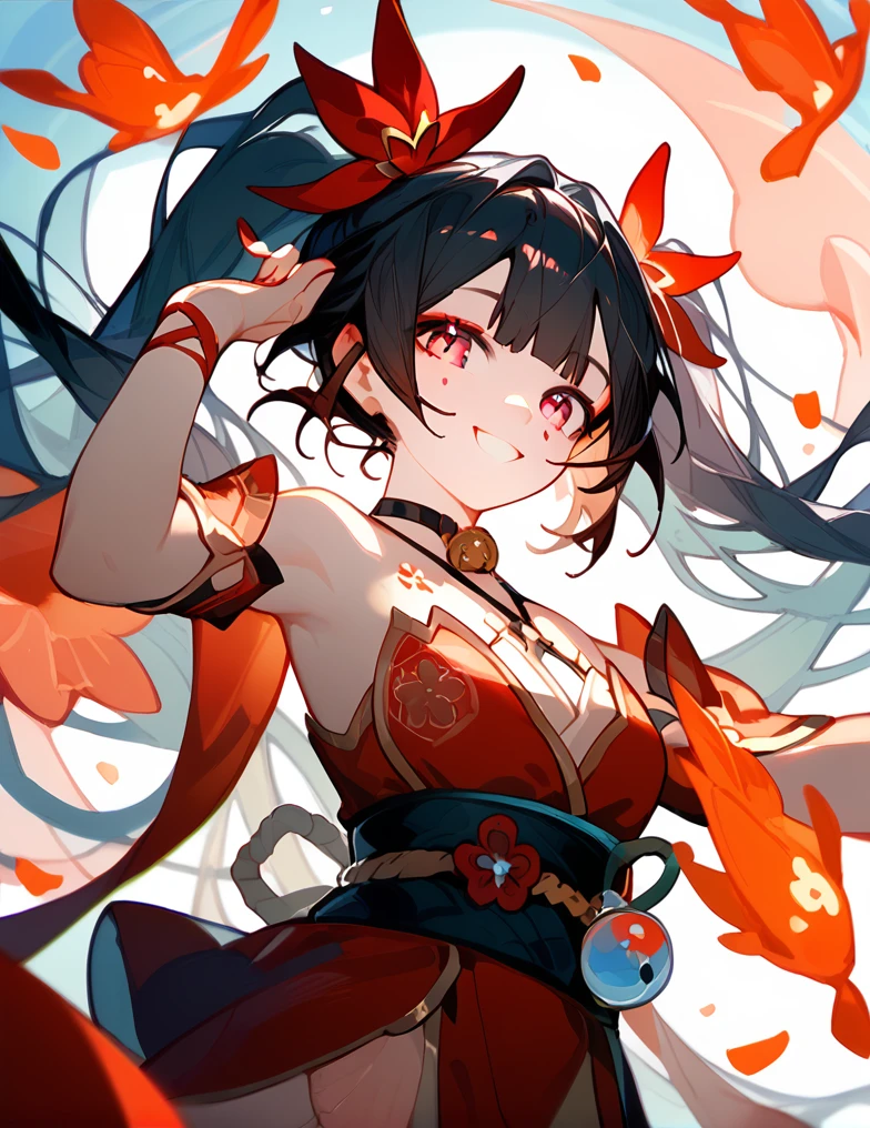 solo, High resolution, smile, Gaze,