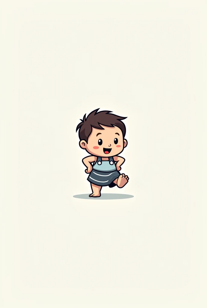 Create a tex logo for " YOURINATOR" with a small ??? peeing pose in vector style