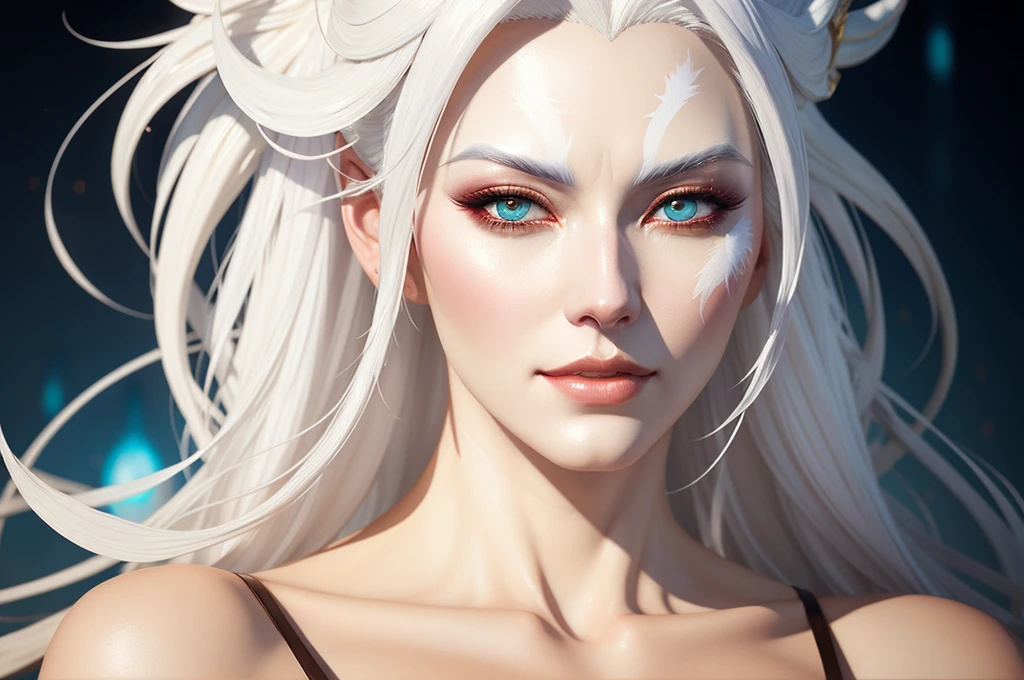 a close up of a woman with white hair and a white mask, beautiful character painting, guweiz, artwork in the style of guweiz, white haired deity, by Yang J, epic exquisite character art, stunning character art, by Fan Qi, by Wuzhun Shifan, guweiz on pixiv artstation