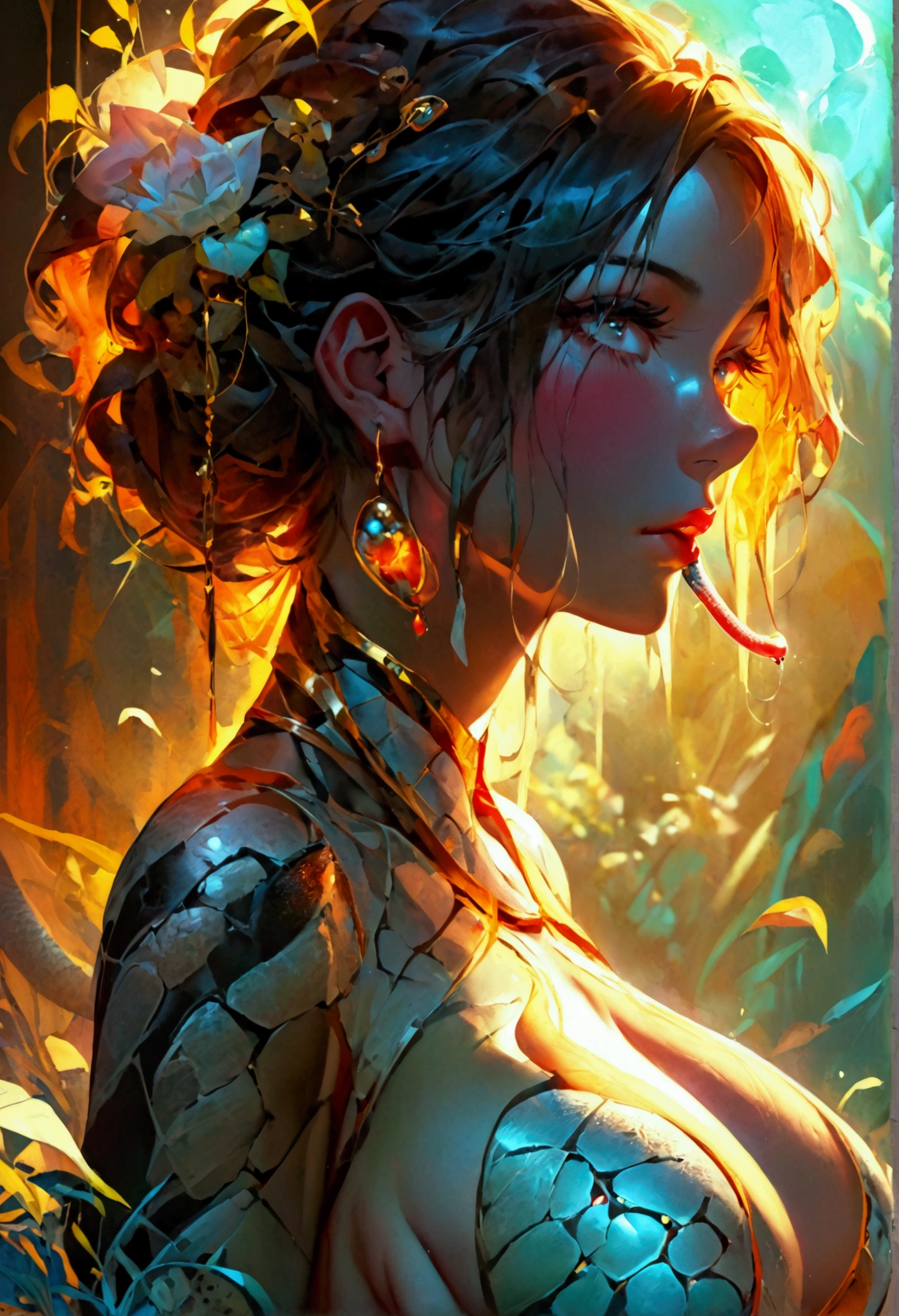Hot busty snake women posing for sex