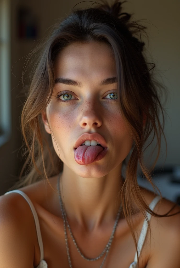 A girl take dick in her mouth