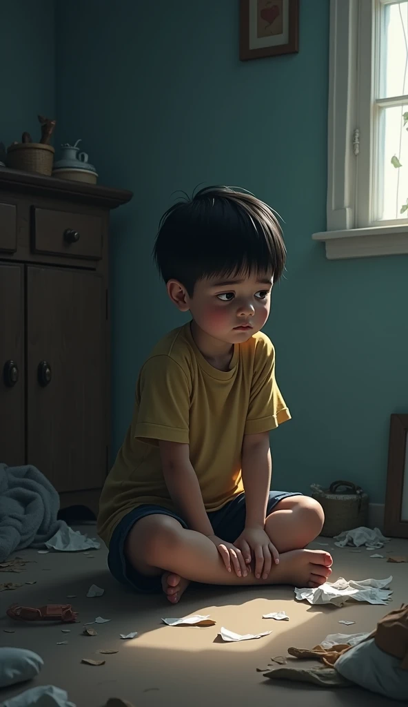 Fatboy feel bad because his sister left him alone because he ugly   both in same image