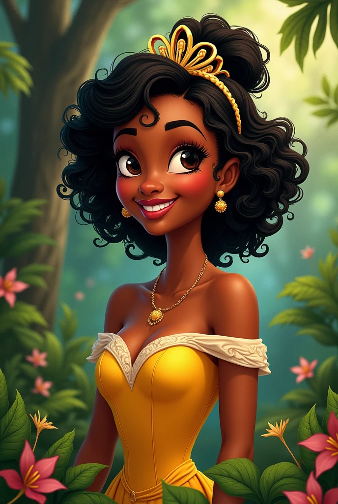A Disney Pixar animted picture of Princess Tiana