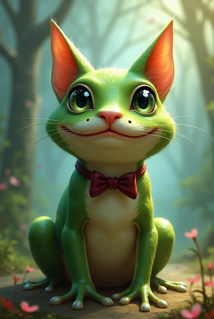 Frog with cat head