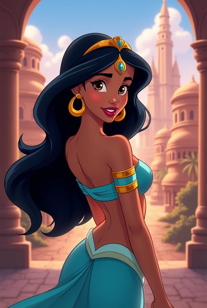 A Disney Princess animted picture of Princess Jasmine
