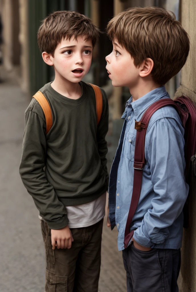 boy talking to a woman