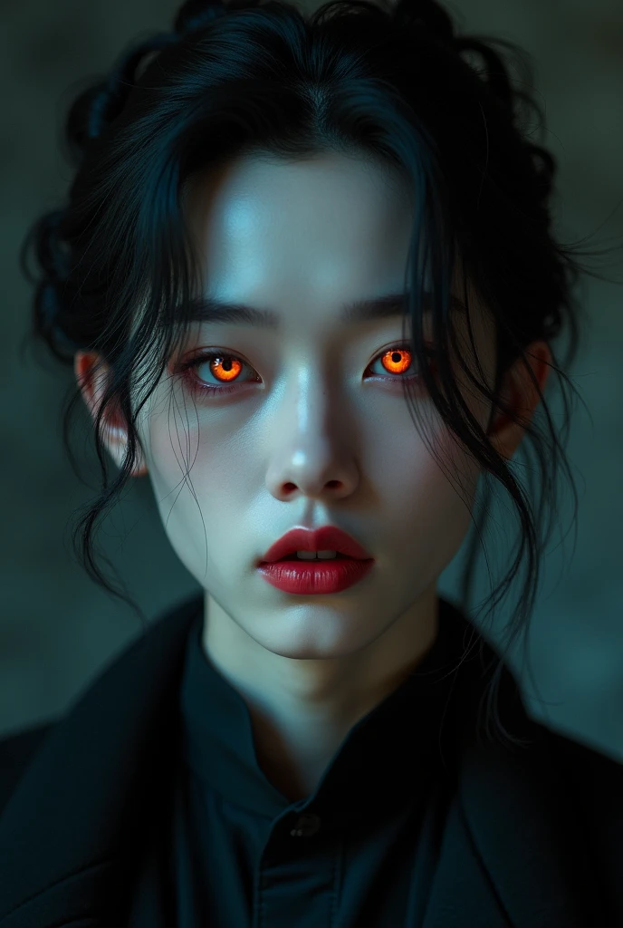 Korean vampire man with very feminine facial features