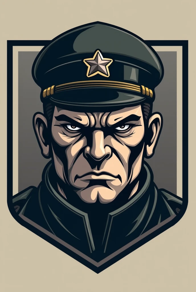 A army face as a simple logo to draw