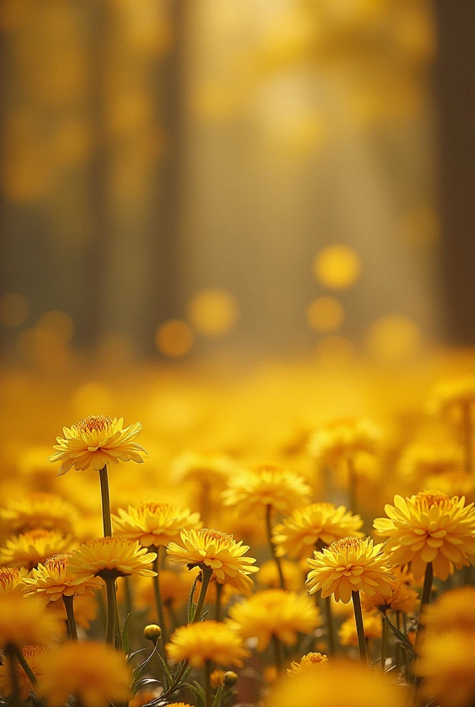 The chrysanthemums are scattered all over the ground, your smile has turned yellow