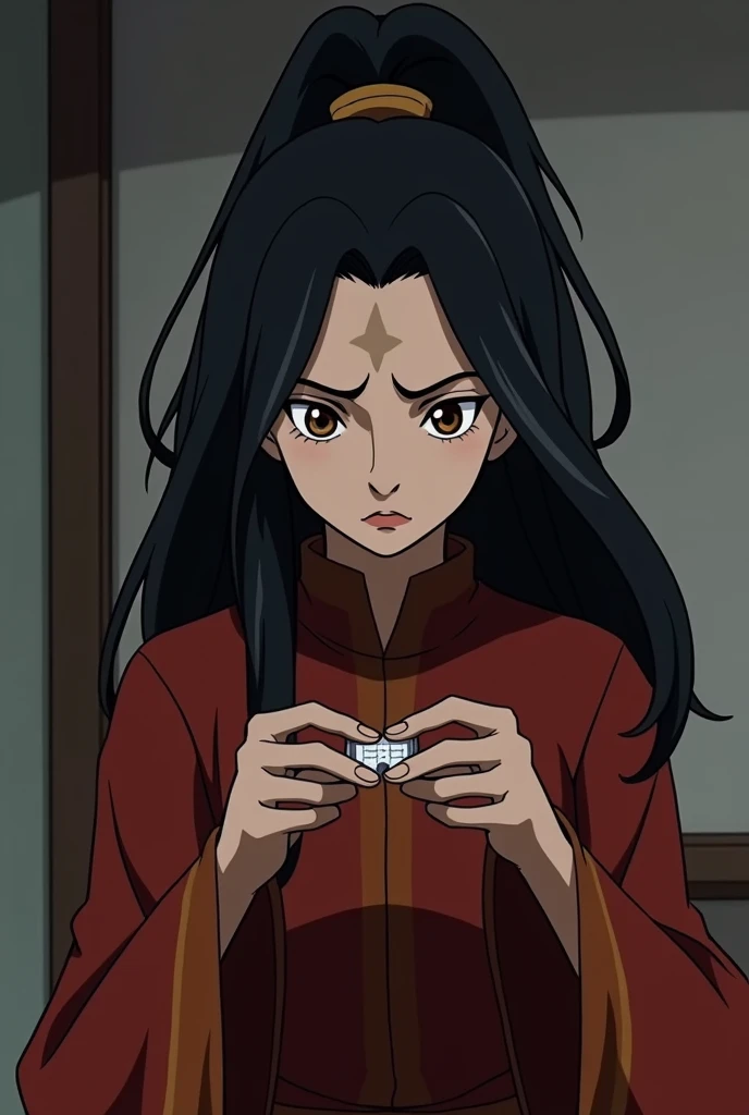 Draw Azula (from Avatar: The legend of aang) taking his medications for schizophrenia