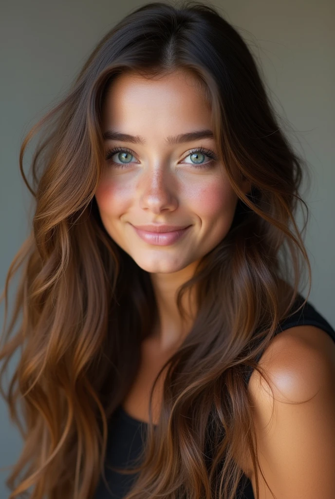 Beautiful girl with wavy long hair