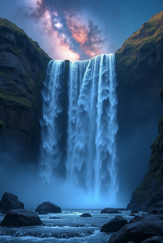 The waterfall drops three thousand feet，I suspect it is the Milky Way falling from the sky