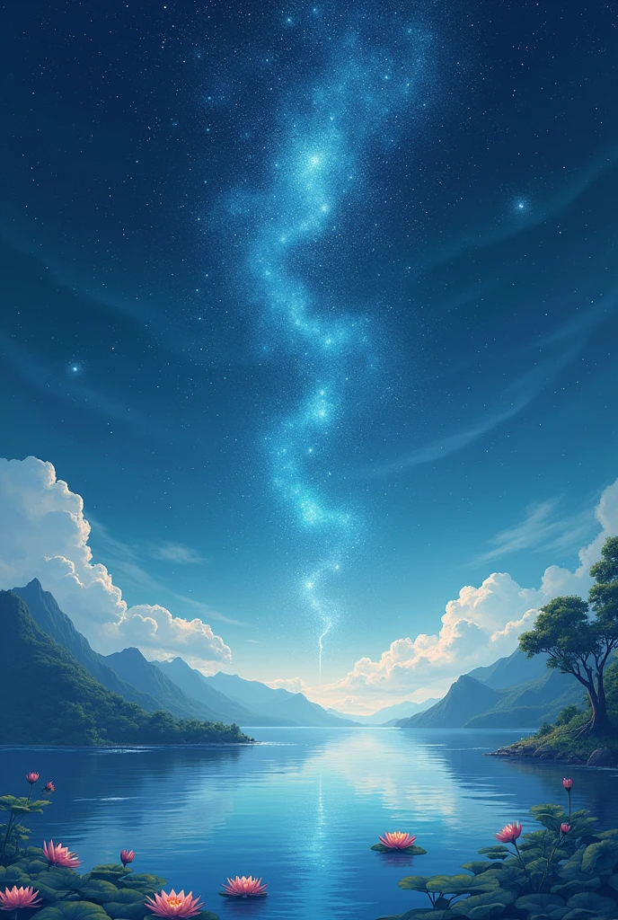 Flying Stars Fly Far Away Crossing the Guan River,Ask the lotus how it knows the color of ice and snow