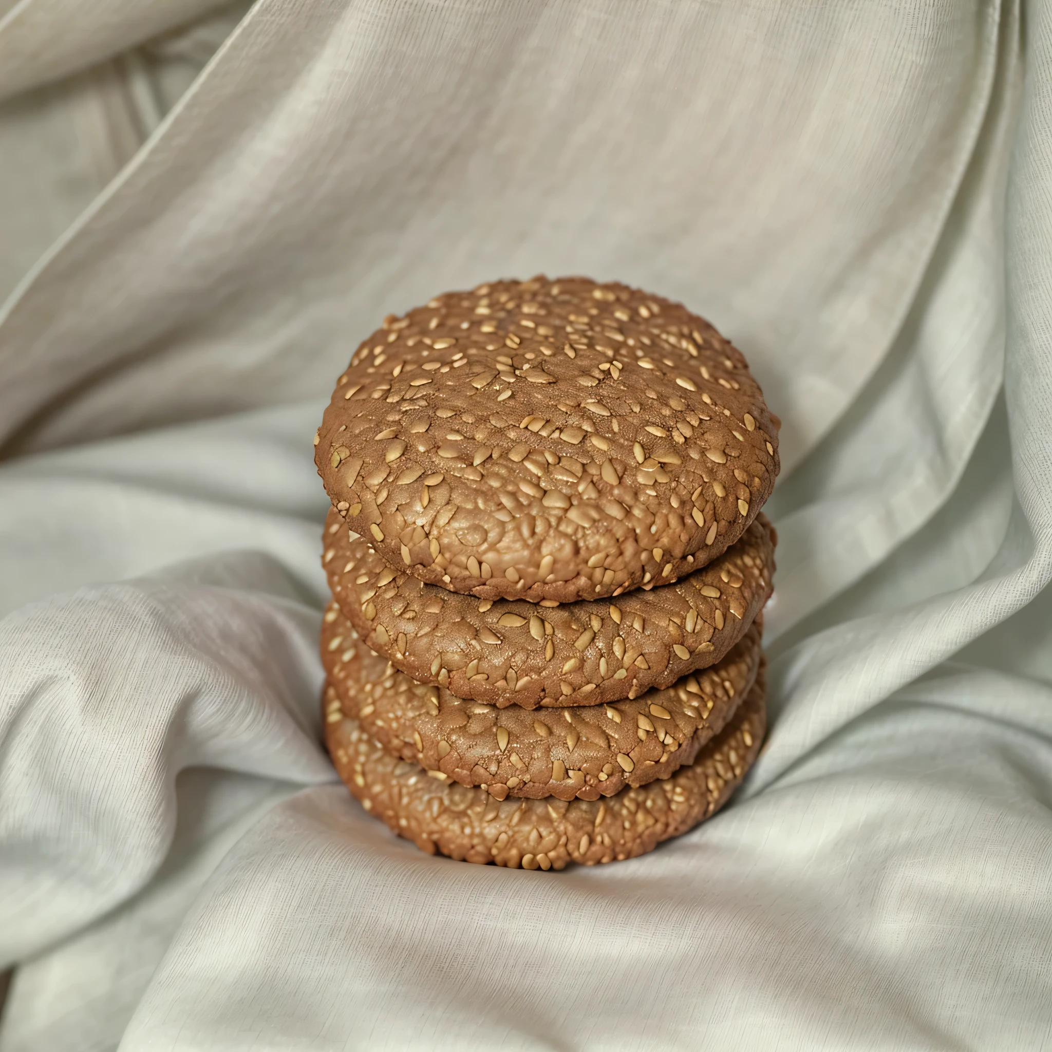 araffe cookies stacked on a white cloth on a white cloth, cookies, listing image, 5 years old, stacked image, luscious with sesame seeds, stacked, medium wide front shot, luscious patty with sesame seeds, 6 pack, front side full, a pair of ribbed, recipe, therookies, usa, product photo, full frontal shot,HD, (Best Detail), (Best Quality), Final Fantasy, Relic, Joy, Masterpiece, Best Quality, High Resolution, ((blonde))