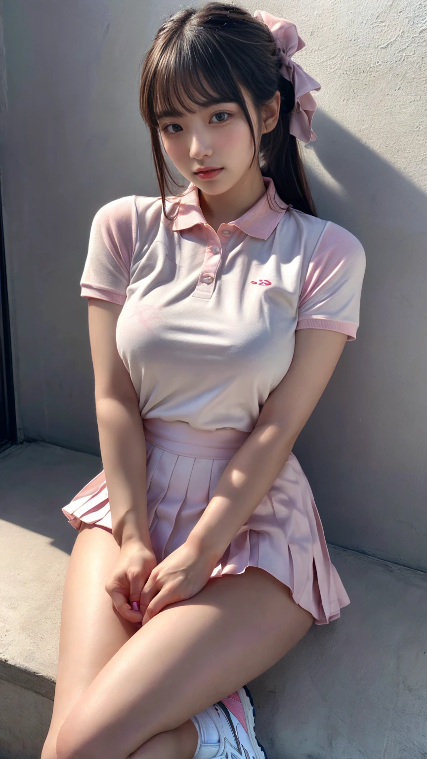 ((realistic lighting, best quality, 8k, masterpiece: 1.3)), clear focus: 1.2, 1girl, beautiful girl with perfect body: 1.4, slim abs: 1.1, ((dark brown hair, big breasts: 1.2)), ( Mesh Skirt: 1.3), Cowgirl Pose, (Outdoors, Night: 1.1), City Street, Super Fine Face, Fine Eyes, Double Eyelids, Skirt Sheer, Pink Mesh Lingerie, Sexy.