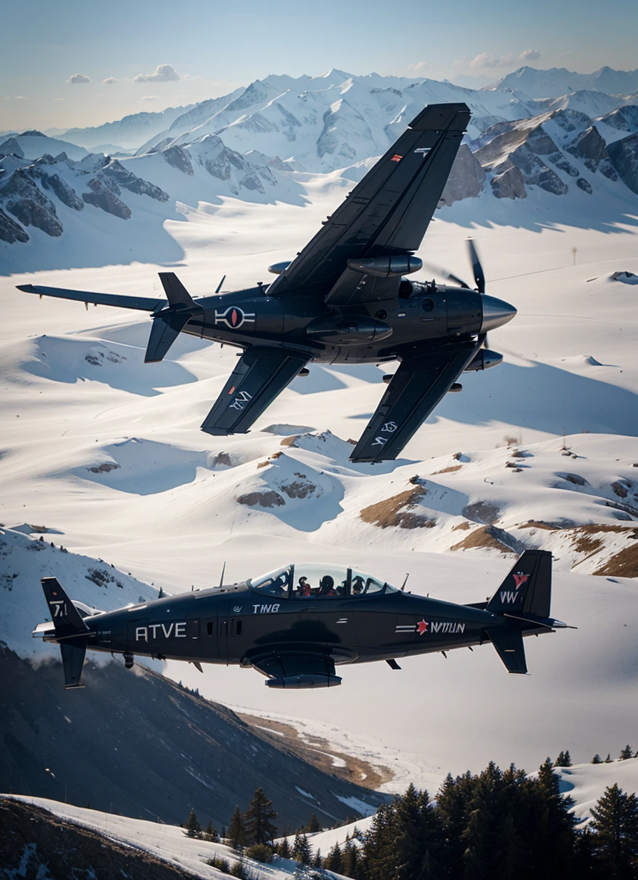 alien flying plane ,wolf,bear war