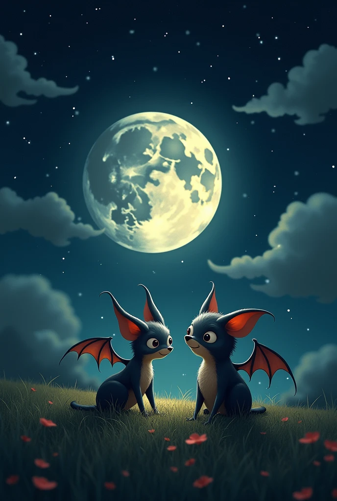 🌚 and 🦇 gossiping together