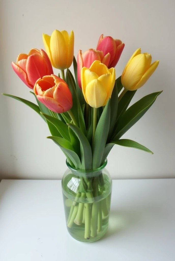 Vase with tulips (few) symmetry
