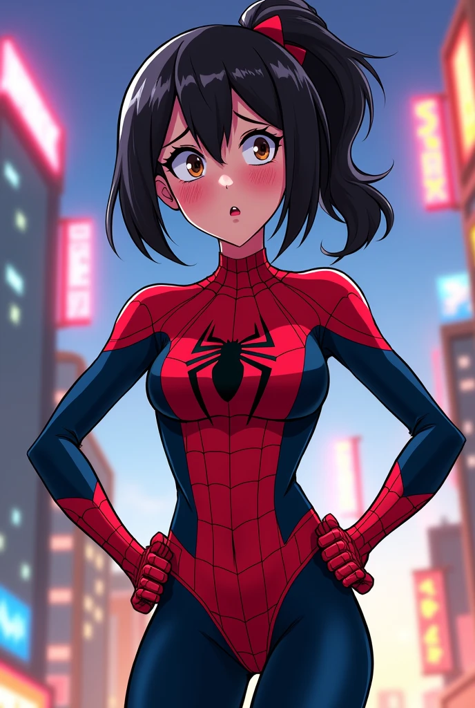Peni parker gets a wedgie 
