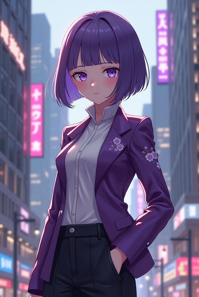 A modern version of Shinobu Kocho from Demon Slayer