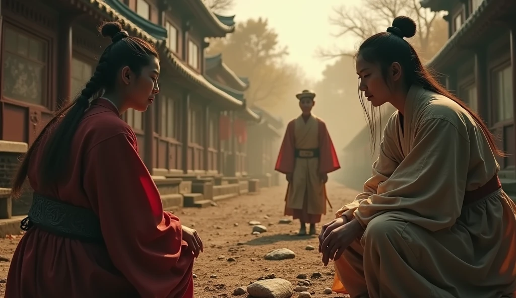 I haven't seen blood and grief for years,Forgetting life and death in the dust,Chinese style,(Movie storyboard),(8K Ultra HD),(Photographic quality)