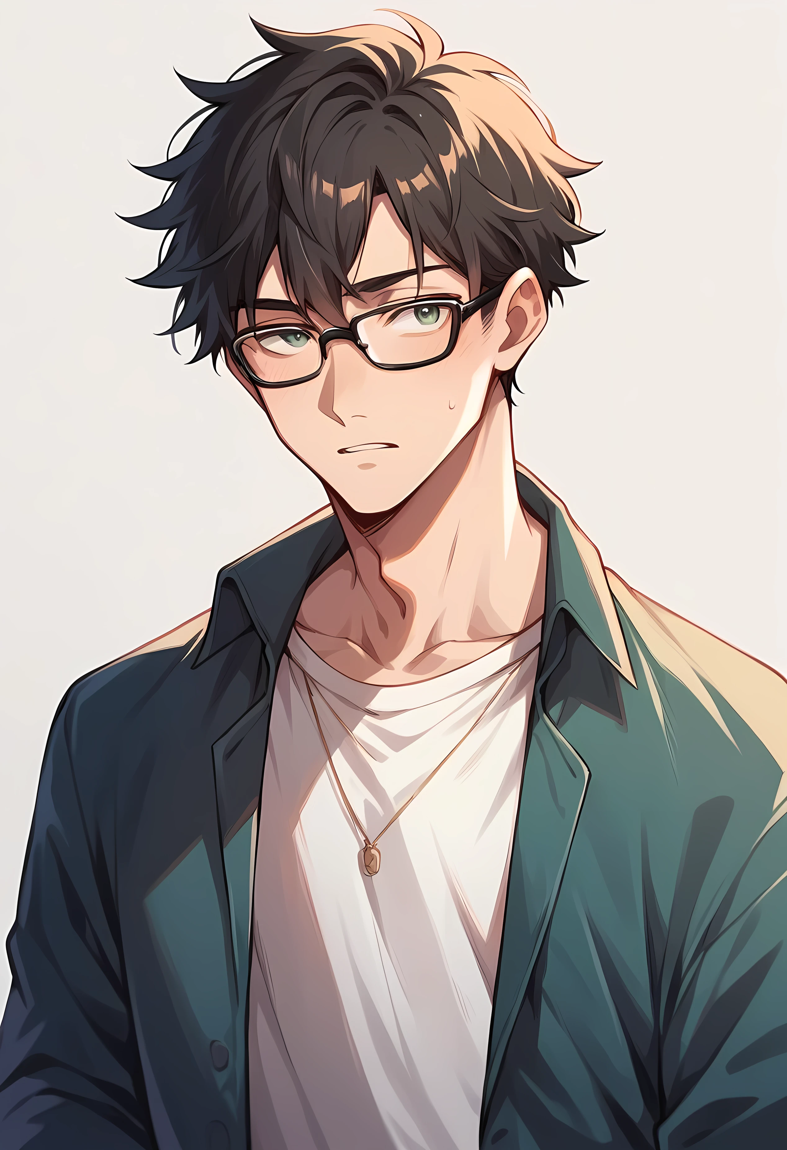 Anime boy with glasses 