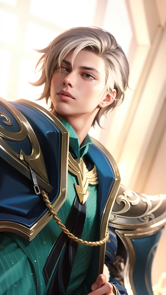 A boy wearing dress