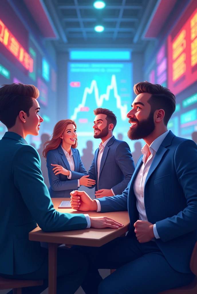 Stock market bullish light background