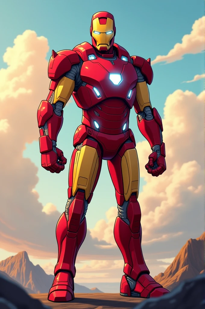 Ghibli-style Iron Man, Extremely detailed, UHD 4k