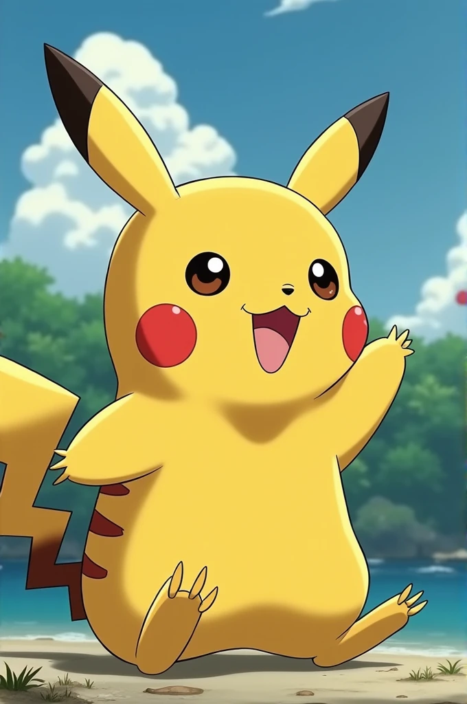 Pikachu in the style of anime Ghibli, Extremely detailed, UHD 4k