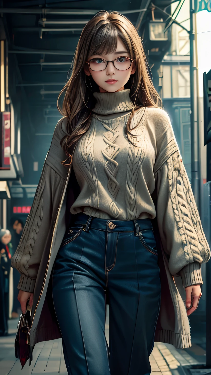 (最高qualityのディテール)、Realistic、8K Ultra HD、High resolution、(One Girl:1.2),(Fatal Beauty,Attractive beauty) ,(Glasses、Mysterious charm:1.1),(Big Breasts、Captivating silhouette),The 超detailedな、高qualityのテクスチャ、複雑なdetailed、detailed、非常にdetailedなCG、高qualityの影、detailed 美しく繊細な顔、detailed 美しく繊細な目、Written boundary depth、Ray Tracing、20th Generation、Cute K-Pop Girls、(The Face of Ulzan in Korea)、Thin face、(Urzan-6500-v1.1:0.6)、PurerosFace_v1、Glowing Eyes、Perfect body、 Viewer Display、(最高qualityのディテール:1.2)、Realistic、8K Ultra HD、High resolution、Woman close up, realistic girl rendering, 8k artistic german bokeh, Enchanting girl, Real Girls, Gurwitz, Gurwitz-style artwork, Girl Roleplay, Realistic 3D style, cgstation Popular Topics, 8K Portrait Rendering,(truth,truth:1.4),(Sparkling eyes girl:1.2)、cheek、Glossy Lips、、High resolution, Best image quality, 最高quality, Realistic, 超detailedな, Photorealistic, 4K 8K Ultra HD Full Color RAW Photos, Fujifilm(Medium format), Hasselblad, Carl Zeiss, Incredible dynamic range photography(utility_art:Smooth-768:1.1),High resolution, High pixel count, 明確なdetailed, Clear images, Natural color reproduction, Noise Reduction, High fidelity, quality, Software Improvements, Upscaling, Optimized Algorithms, Professional-level retouching,
1. Oversized coat:
The coat is、Choose an oversized design that covers from shoulders to knees.。Color is classic navy or black、or warm khaki or beige, wait.、Choose colors that match the season。
2. Knitted sweater or turtleneck:
To protect yourself from the cold、Knitted sweater or turtleneckを選択してください。Match the texture and color of the knit to the coat.。
3. Wide leg pants:
For pants, Choose a wide-leg design、Combines ease of movement and style。Denim in dark tones or black trousers will look good.。
4. Knee-high boots:
What is included in an oversized coat、足首からふくらはぎまでカバーするKnee-high bootsとの組み合わせ。Boots are black or dark brown and chic.、Gives a stylish impression。
5. accessories:
シンプルなゴールドまたはシルバーのaccessoriesを選択してください、Add elegance to your outfit。for example、Long necklaces and large earrings are recommended.。
6. Handbags:
Handbags、Choose a color that matches the tone of your outfit.。Shoulder bags and tote bags are convenient and stylish。
7. Compensateと髪型:
Compensate, Choose natural colors that flatter your skin。Wavy Hair、By creating loose curls、Appeal to softness。