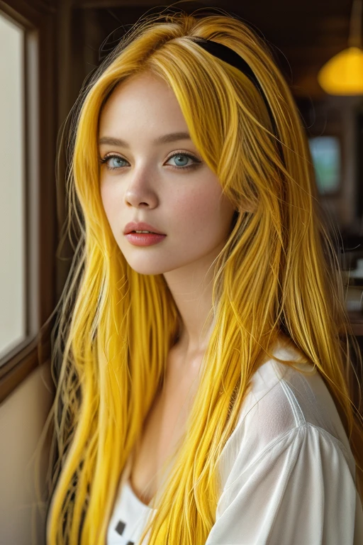 masterpiece,best quality,ultra_detailed,bellissima,1girl, solo, half body, yellow hair
