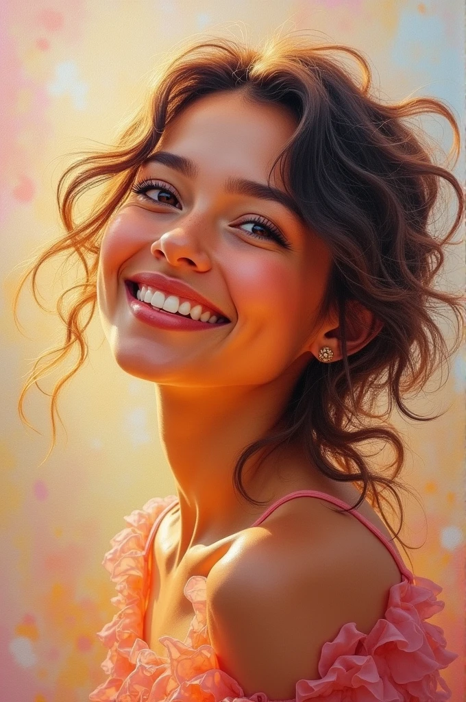 A painted picture of a girl who has found her passion