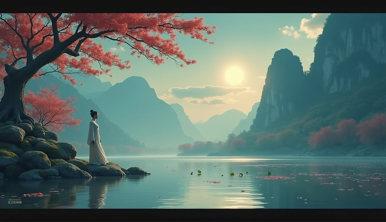 One picture describes five scenes，Movie storyboard scene 1:The sky rises straight up and destroys the vast，The Endless Tai Chi Long Scene 2:I haven&#39;t seen blood and grief for years，Forgetting Life and Death and Living in the Dust, Scene 3:Flying Stars Fly Far Away Crossing the Guan River，Ask the Lotus How to Know the Color of Ice and Snow Scene 4:Why hate the desolation after drinking，One Sorrow Is Not Enough to Unite the River Scene 5:The moon falls on the eaves of clothes，Borrowing a sword to pick flowers and scatter branches